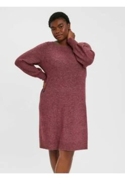 Vero Moda Curve Gebreide Jurk - Cabernet