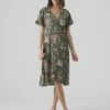 Vero Moda Saki Ss Calf Wrap Ga Noos - Jurk - Green -Vero Moda Winkel c6b9cf64039f41ae99169c0c2b1b639b