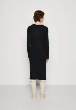 Vero Moda Vmlefile Boatneck Calf Dress - Gebreide Jurk - Black -Vero Moda Winkel c9340ca3a3f94e848eeaddd50f8ff557