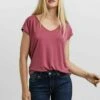 Vero Moda Vmfilli Ss V-Neck Ga Noos - T-Shirt Basic - Dry Rose -Vero Moda Winkel c9910fc80ff649efae04734e57881601