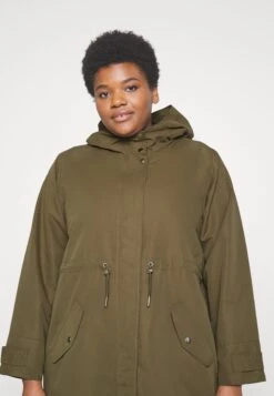 Vero Moda Curve Vmeverly Coat Cur - Parka - Capers -Vero Moda Winkel cba1d13a4d1e43708ed7dee3689d2183