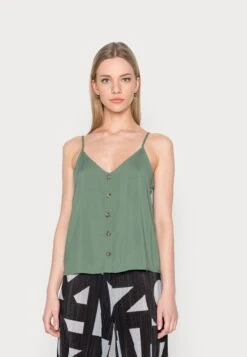 Vero Moda Vmvica Button Singlet Wvn Ga Noos - Top - Laurel Wreath