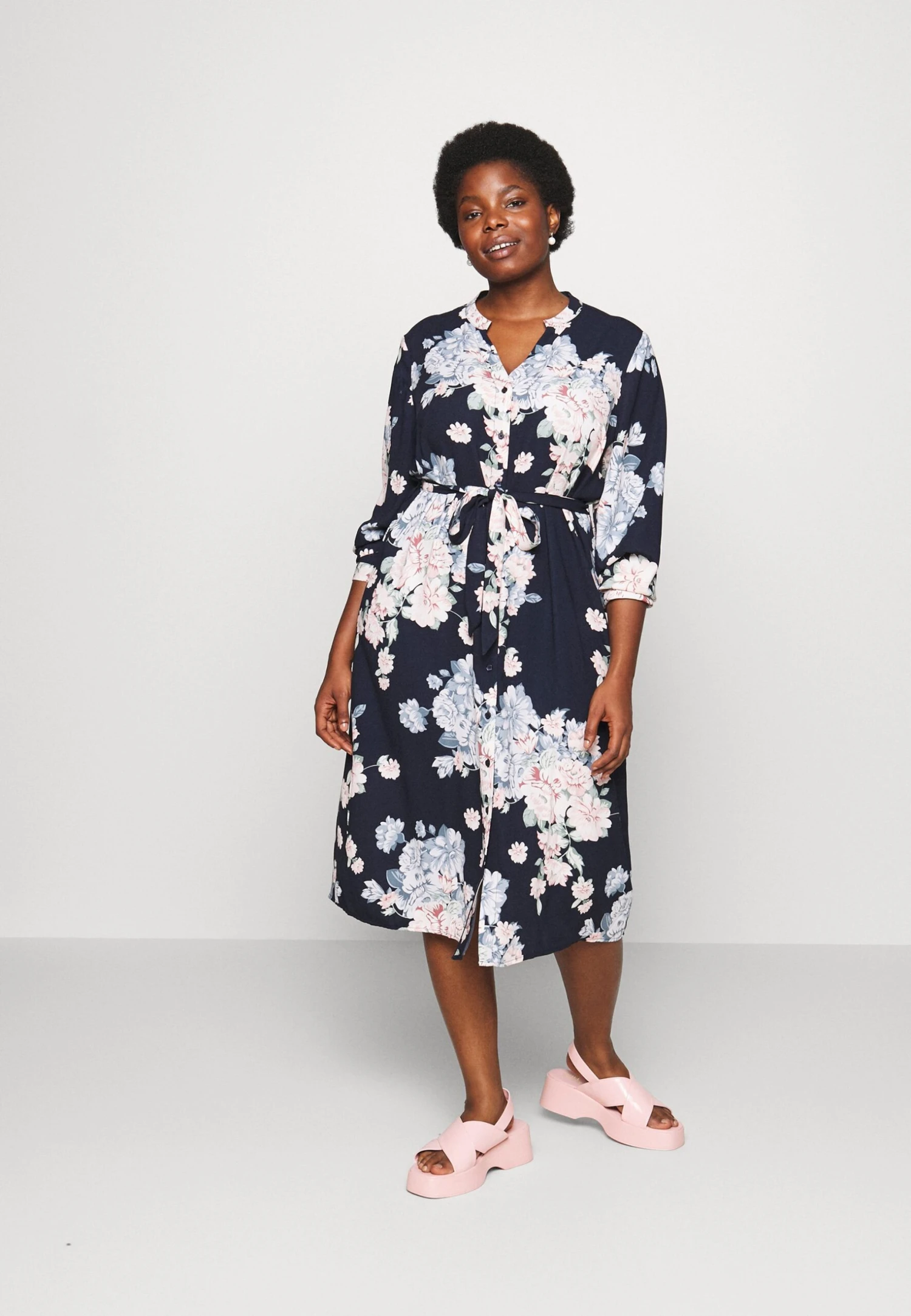 Vero Moda Curve Vmtally Dress - Blousejurk - Night Sky 4 Vero Moda Curve Vmtally Dress - Blousejurk - Night Sky - Afbeelding 2