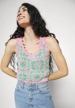 Vero Moda Petite Vmvea - Top - Bright Green/Bonbon/Limpet -Vero Moda Winkel d16708b93eaf4484bc7a4c8290f91698