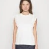 Vero Moda Petite Vmhollyn - T-Shirt Print - Snow White