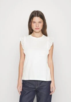 Vero Moda Petite Vmhollyn - T-Shirt Print - Snow White
