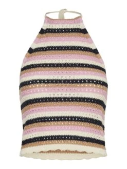 Vero Moda Vmshaji Sl Halterneck- Top - Birch/Bonbo/Navy Blazer/Irish Cream -Vero Moda Winkel d447b7cc0c92486e9a1d6a248d483e94