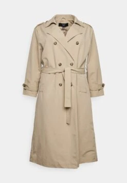 Vero Moda Curve Vmchloe Long Trenchcoat - Trenchcoat - Silver Mink -Vero Moda Winkel d5e44c4977754a739af1620be5ebb4cf