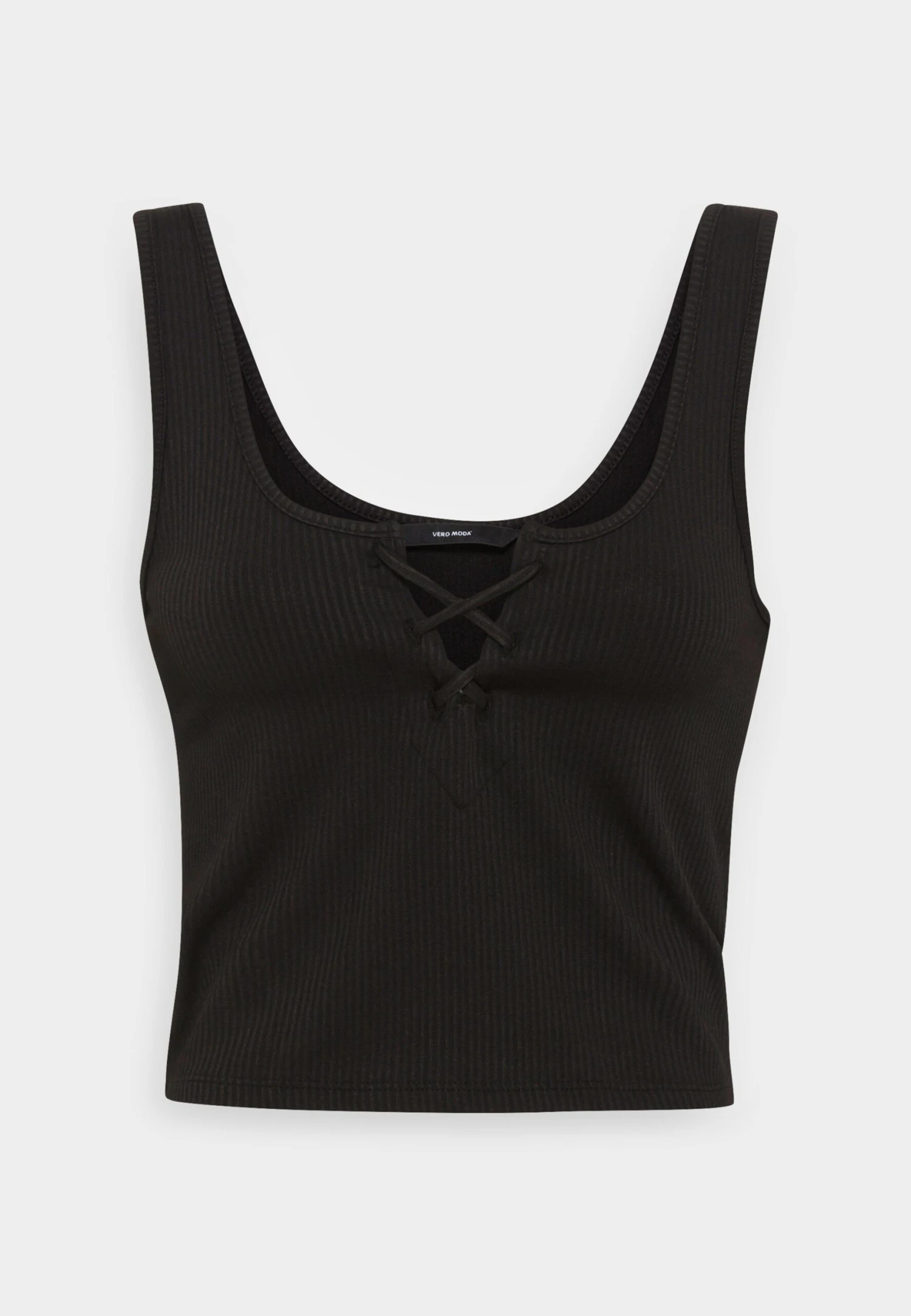 Vero Moda Tall Vmriva Crop Top- Top - Black 3 Vero Moda Tall Vmriva Crop Top- Top - Black