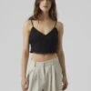 Vero Moda Vmhoney Lace V-Neck Cropped Top- Top - Black -Vero Moda Winkel d71d676bf0b2412d8eaa3957a8a39580