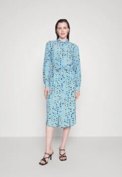 Vero Moda Tall Vmnya Catch Calf Shirt Dress- Blousejurk - Little Boy Blue/Nuna