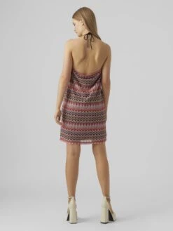 Vero Moda Vmdicte Halterneck Short Dress- Jurk - Bittersweet/Bon Bon/Navy/Snow -Vero Moda Winkel d9227e0d6a2947d58ec2377e6736189b