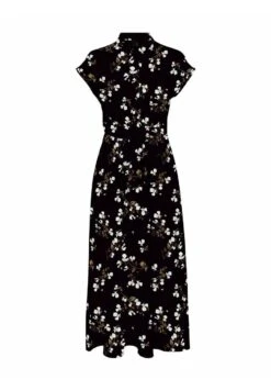 Vero Moda Curve Vmnewhallie S/S Tie Exp Cur - Blousejurk - Black -Vero Moda Winkel d9e4d524c87046ad8d1bf62442f83216