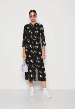 Vero Moda Vmeasy 3/4 Long Shirt Dress - Blousejurk - Black/Ann -Vero Moda Winkel dcfd0c2275da412593538afa54fc64fc