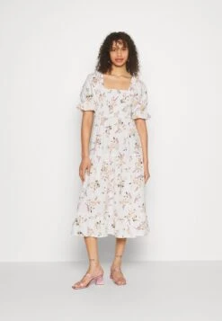 Vero Moda Tall Calf Smock Dress - Jurk - Snow White/Svea