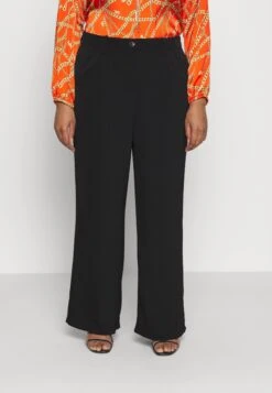 Vero Moda Curve Vmlunadesi Wide Solid Pant- Broek - Black