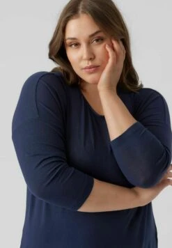 Vero Moda Curve Longsleeve - Navy Blazer -Vero Moda Winkel def1d9960fad40d589b179af8bb0090d