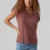 Vero Moda Vmava Plain Ss Gajrs Noos - T-Shirt Basic - Rose Brown -Vero Moda Winkel df36673869ca4daaa8749b4edfd2a033
