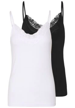 Vero Moda Vminge Singlet 2 Pack- Top - Black/Bright White