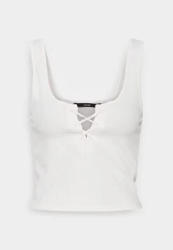 Vero Moda Tall Vmriva Crop Top- Top - White