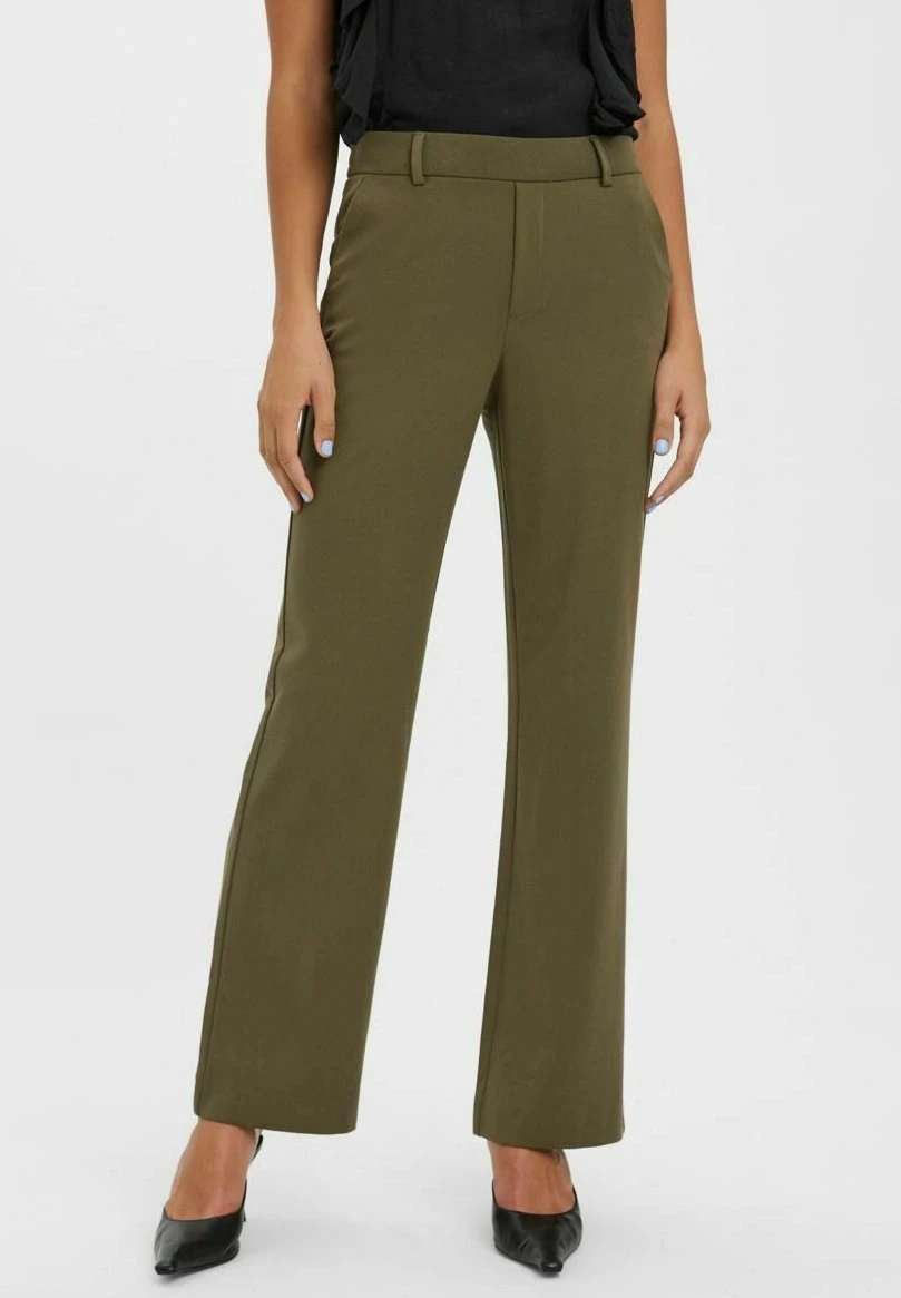 Vero Moda Vmmaya Mr Straight Solid - Broek - Ivy Green 3 Vero Moda Vmmaya Mr Straight Solid - Broek - Ivy Green