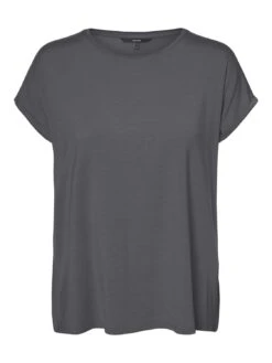 Vero Moda Vmava Plain Ss Gajrs Noos - T-Shirt Basic - Asphalt -Vero Moda Winkel ecf473029ede43308bf88f8f8b9d8d85