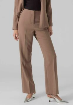 Vero Moda Sandy Hr Straight Noos - Broek - Brown Lentil