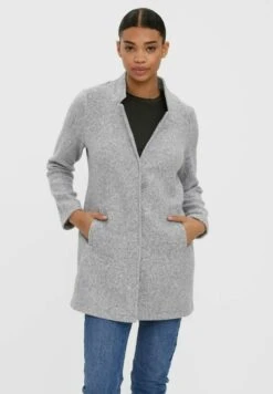 Vero Moda Cappotto - Mantel - Light Grey Melange