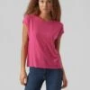 Vero Moda Vmava Plain Ss Gajrs Noos - T-Shirt Basic - Pink Yarrow