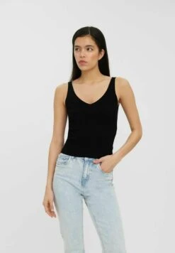 Vero Moda Rippstrick - Top - Black