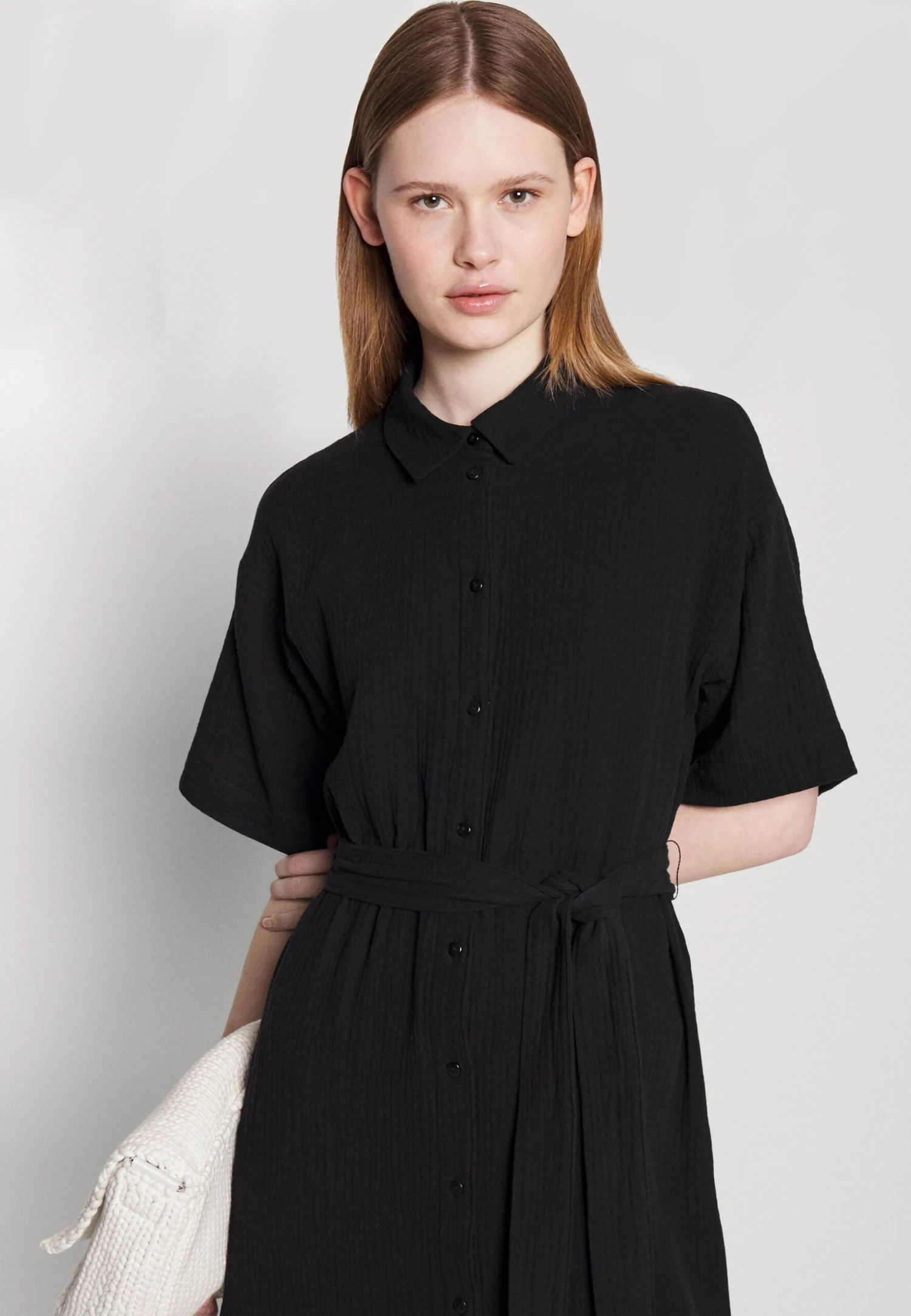 Vero Moda Vmnatali Nia 2/4 CalfWvn - Blousejurk - Black 7 Vero Moda Vmnatali Nia 2/4 CalfWvn - Blousejurk - Black - Afbeelding 5