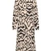 Vero Moda Vmmarisol Tie Calf Dress - Blousejurk - Pearled Ivory/Black Marisol -Vero Moda Winkel f8b86a2fee694a7385d265039a32b2a9