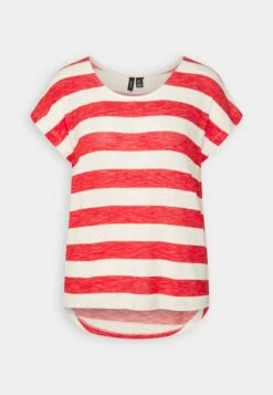 Vero Moda Vmwide Stripe - T-Shirt Print - Goji Berry/Snow White -Vero Moda Winkel fb2cdac78922475b9345a03adcc3e79b