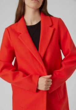 Vero Moda PopNoos - Halflange Jas - Tomato -Vero Moda Winkel fb447bd854b94e9fbb67707084046b83